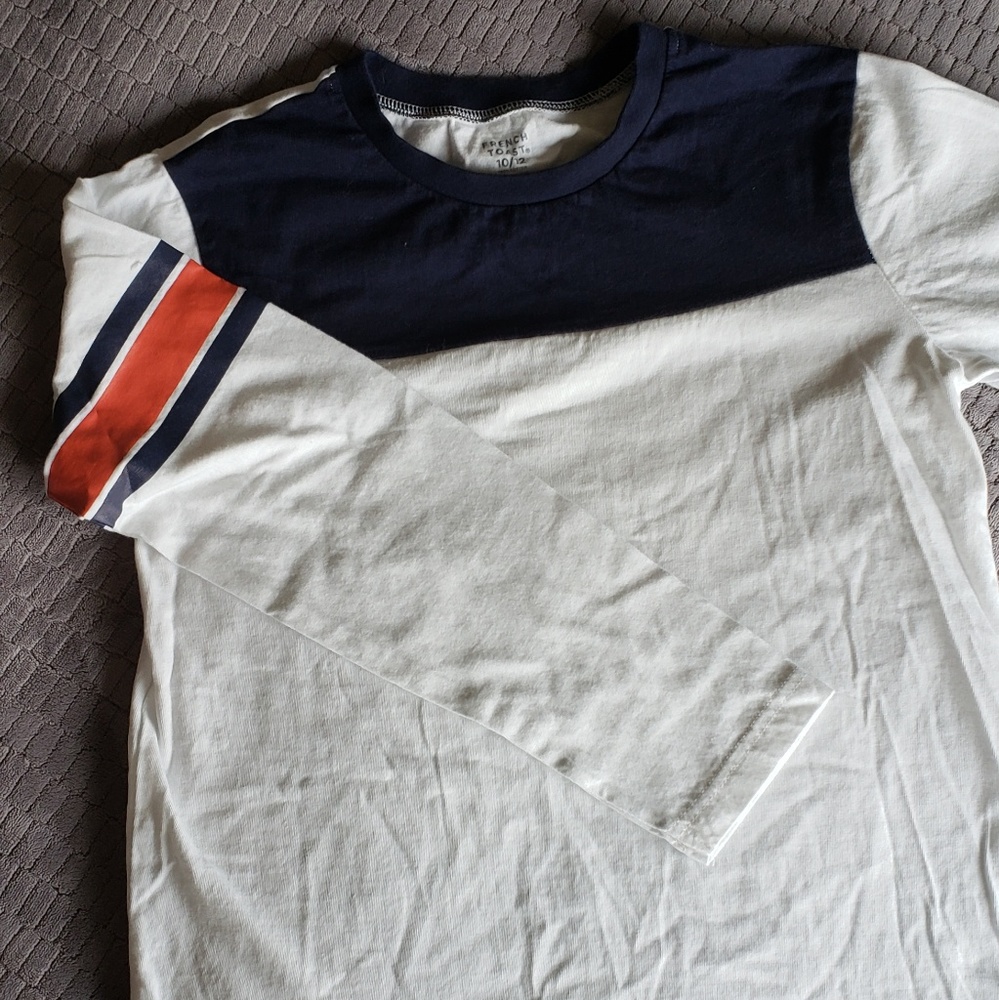 Navy Blue and Orange baseball tshirt